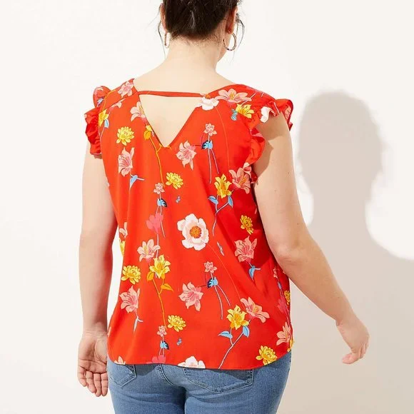 LOFT | Lily Bar Back Flutter Shell - Picture 5 of 6